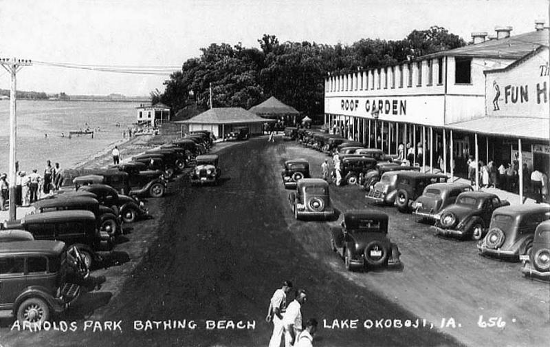 Arnolds Park bathing beach 1938