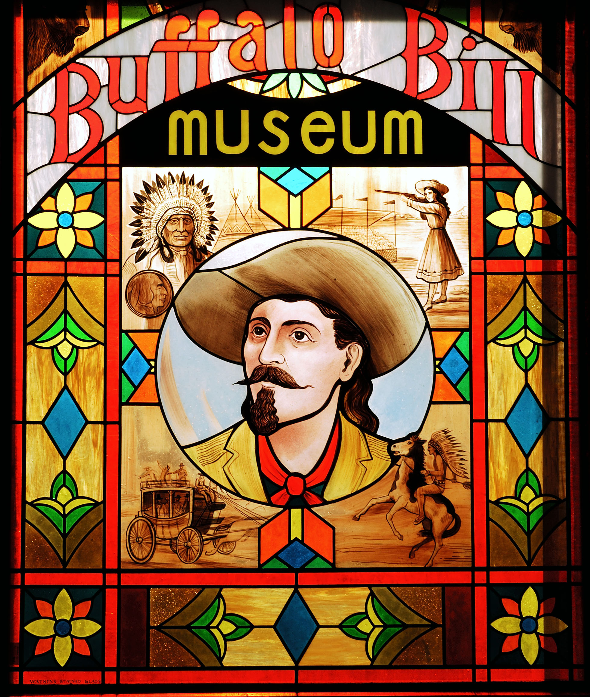 Buffalo Bill Stained Glass