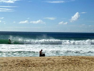 Sunset beach -- most famous surfing beach in the world