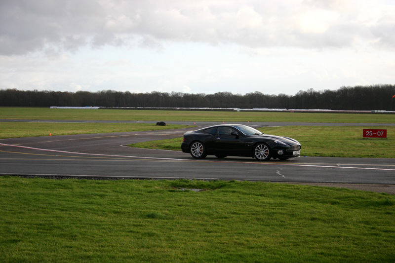 Aston Martin Vanquish entering the track
