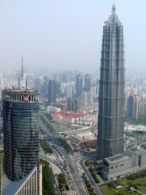 Jin Mao Tower - top 30 floors are the Hyatt Hotel