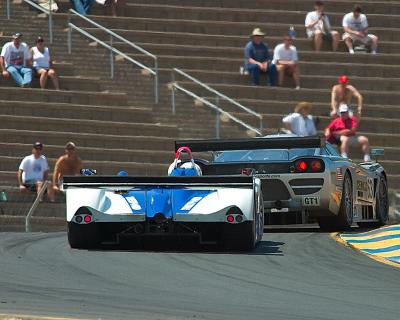 Lola EX257 and Saleen in turn 2