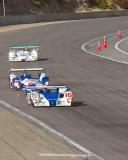 Dyson Lola, Zytek 04S and a Audi R8 braking into turn 2
