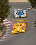 Porsche RS Spyder and a Dyson Lola in the Cork Screw