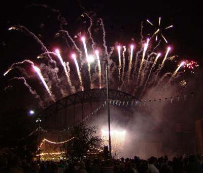 Fireworks on the Tyne Bridge