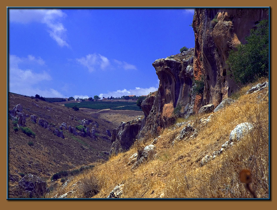 Nachal (riverbed) Aviv prehistorical caves