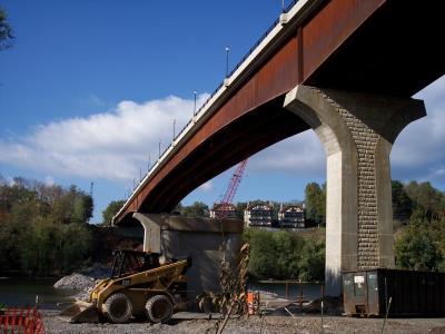 Remains of replaced bridge