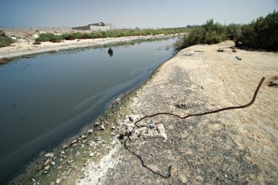 Sewage heading for the Mediterranean Sea