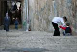 Helping a little boy - Jerusalem