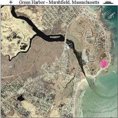 Aerial Photo of Green Harbor & Brant Rock