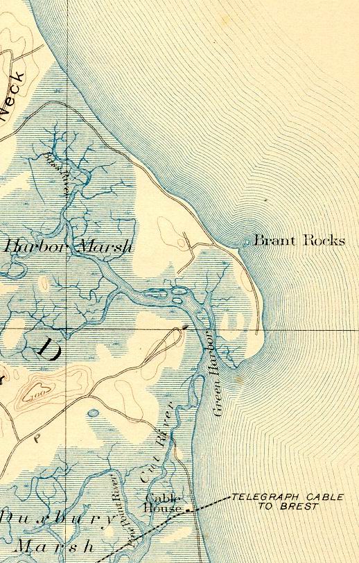 1893 Topographical Map USCG