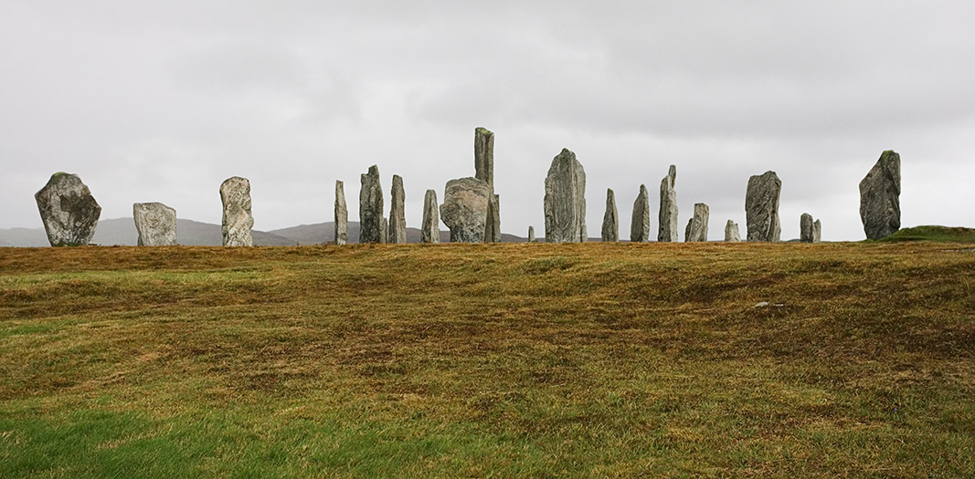 Callanish Stone Circle on a windswept September day.