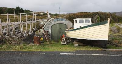The shed of the well known boatbuilder and author: John MacAulay