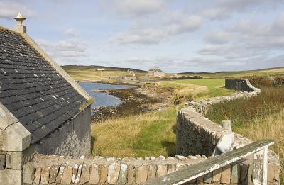 The Laird of Bressay and Noss lives in the house seen in the distance.