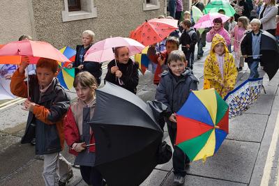 The Umbrella Parade, Stromness, Orkney