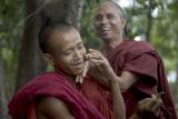 Monks playing in Burma
