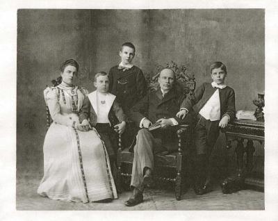 Mary Eliza Dennis, Samuel Dennis (dads father), Alfred Dennis, James Christy and James Christy Jr Bell about 1896.