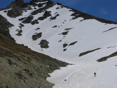 sliding down matanuska peak