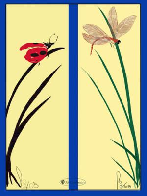 Lady Bug & Dragonfly Bookmarks