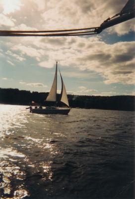 Sailing near evening