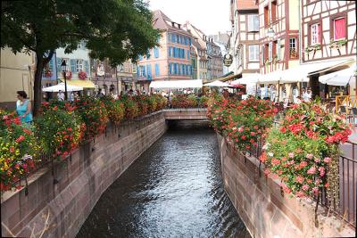 Canal in the Petite Venise district of Colmar
