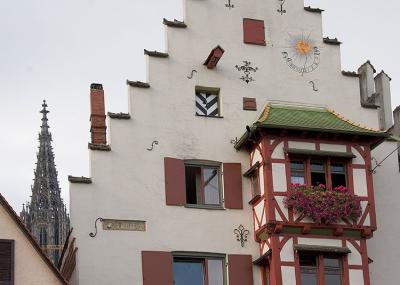 Old house next to ramparts along the Danube, Ulm
