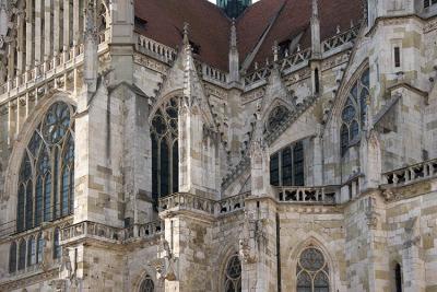 St. Peter's Cathedral (13-17C, spires in 19C), Regensburg