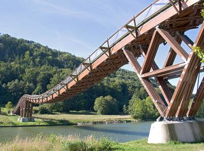 Longest wooden bridge (193m) in Europe, near Essing