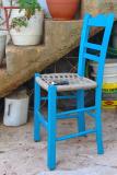 Lone blue chair