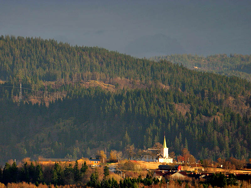 Lonely church in the evening light *