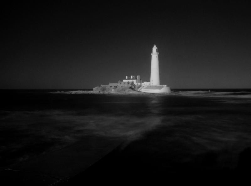 St Marys Lighthouse at High Tide *