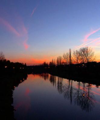 Sunser on a canal