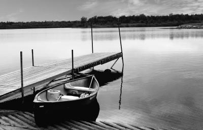 Lake and Canoe  *