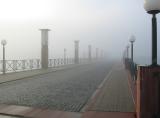 bridge in fog *