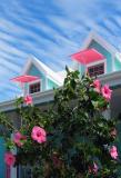 Bahamas House w ith Pink Shutters