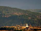 Lonely church in the evening light *