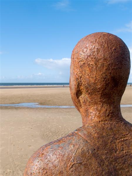 Antony Gormleys Another Place (detail)