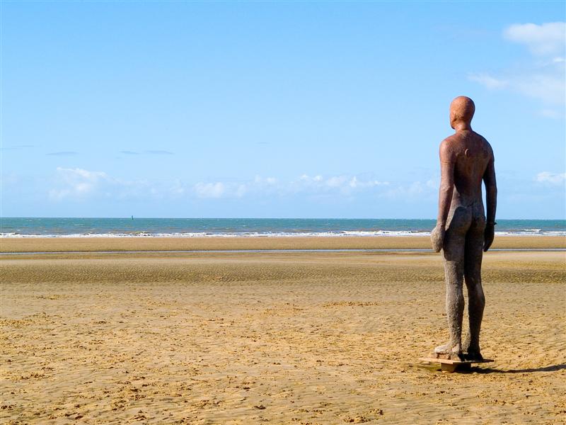 Antony Gormleys Another Place (detail)