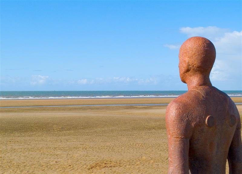 Antony Gormleys Another Place (detail)