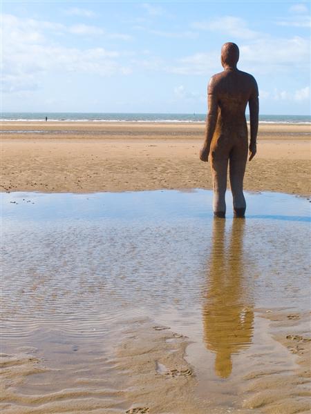 Antony Gormleys Another Place (detail)
