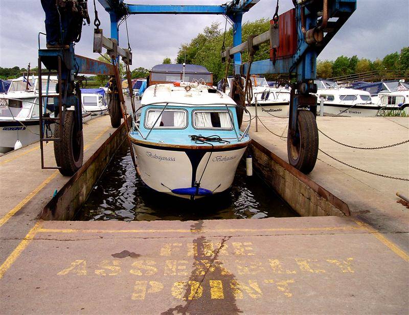 Coming out of the water for a refit