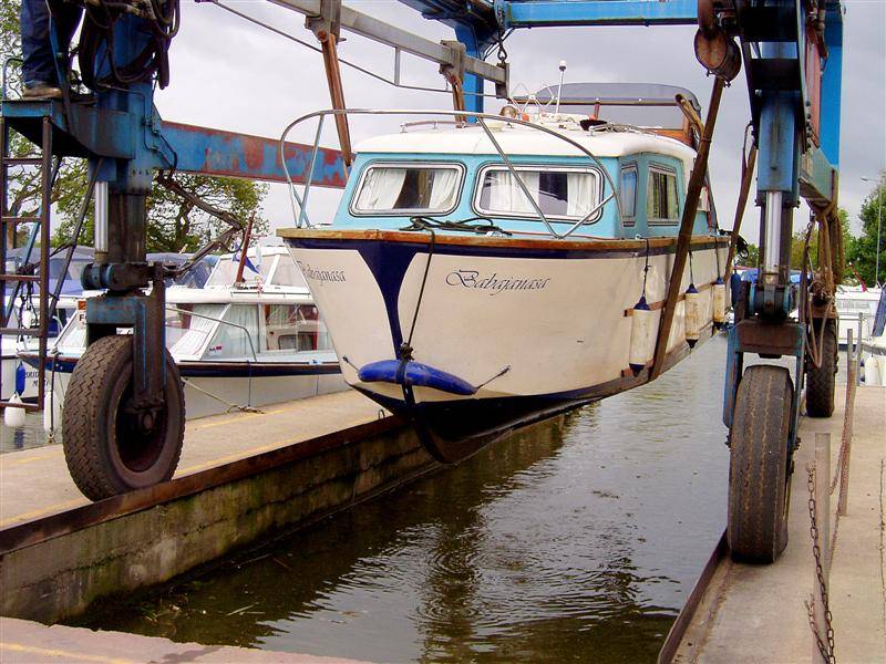 Coming out of the water for a refit