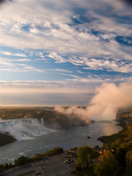 Dawn over the falls