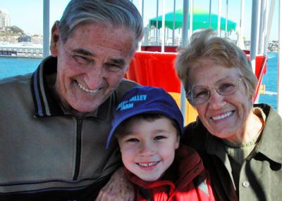 Travis with Nan and (Great) Grandad