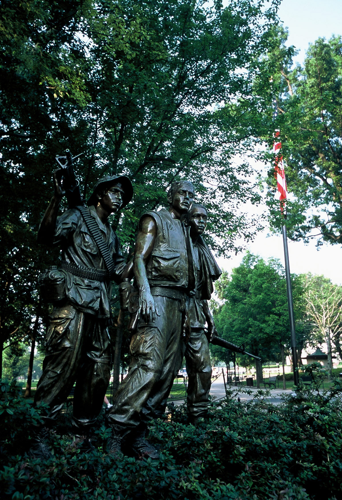 Standing guard overlooking their fallen comrades