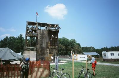 The rappelling wall