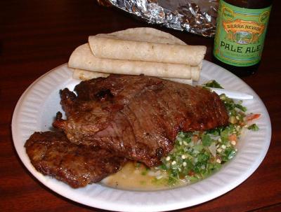 Carne asada, courtesy of the Fire Department. (??)