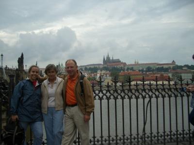 Emily, Mom, and Dad at the Moldau
