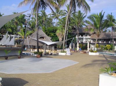 A view of the resort from near the water.