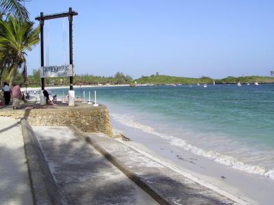 The shoreline looking north from the resort.